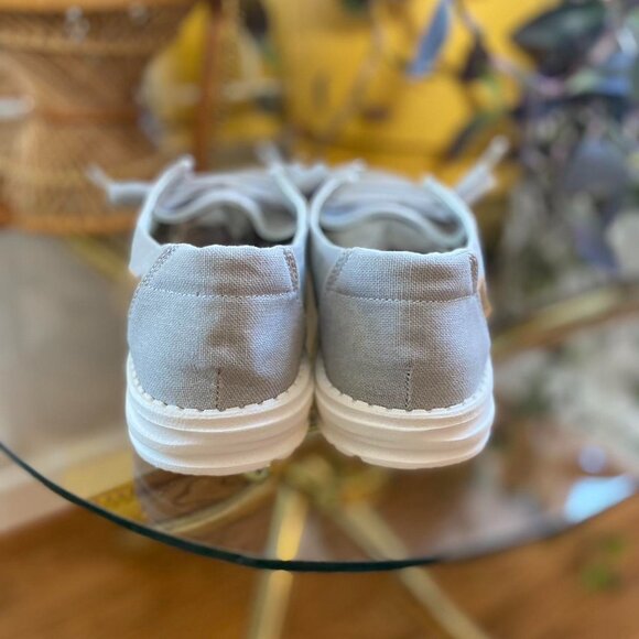 HEYDUDE Women's Grey and Tan Loafers - Picture 3 of 8